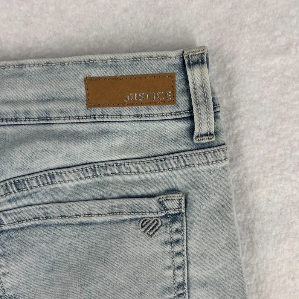 Justice Jegging Skinny Jeans Girls 18 Plus Blue Light Wash Denim‎ Cotton Stretch